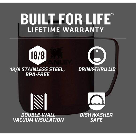 SET OF 2- Stanley Classic Legendary 12oz Camp Mugs, ROSE QUARTZ GLOW - Picture 6 of 8